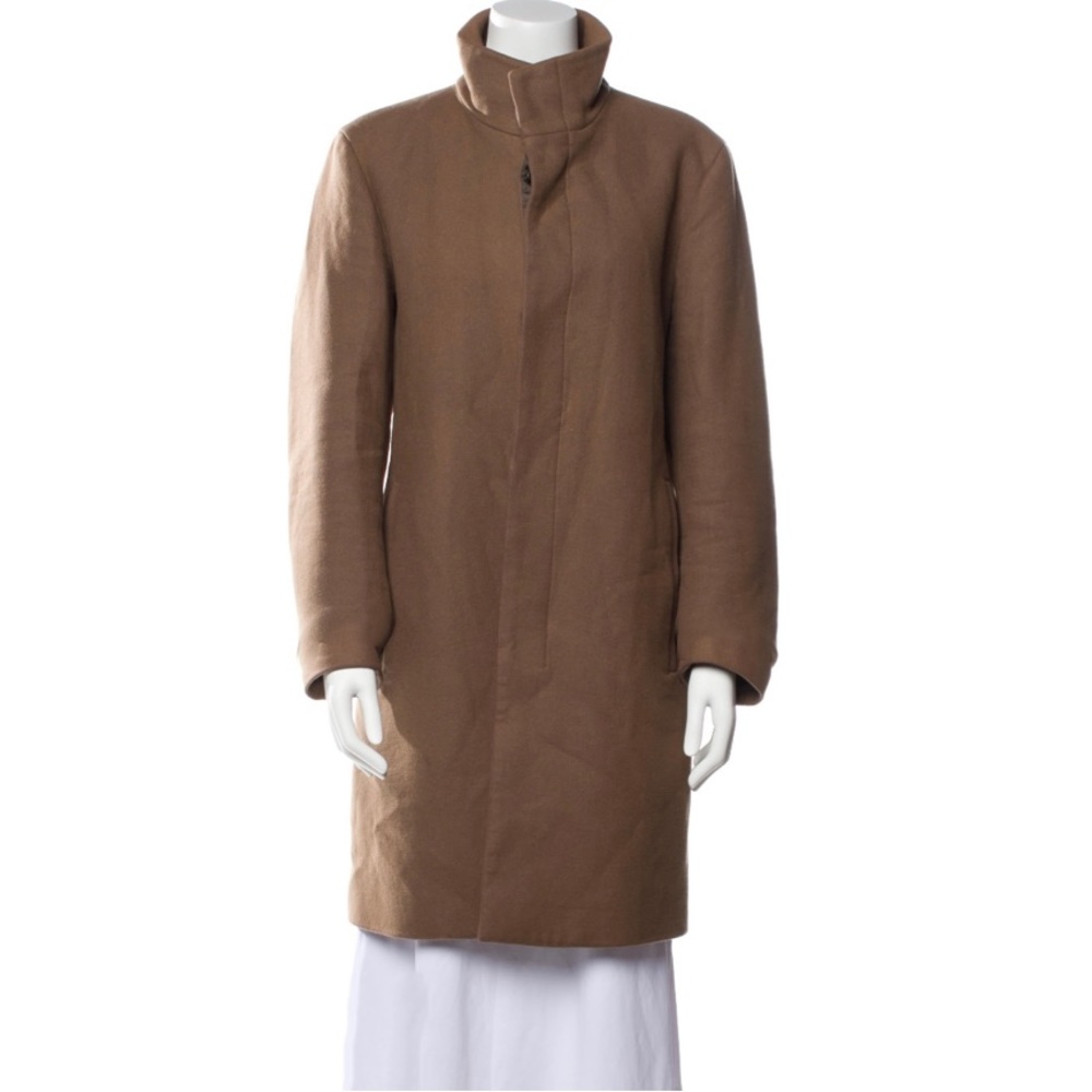 THEORY brown coat size M 100% wool